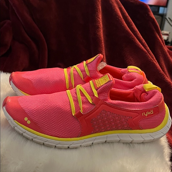 Ryka Shoes - Ryka Women's Desire Pink and Yellow Athletic Shoes
